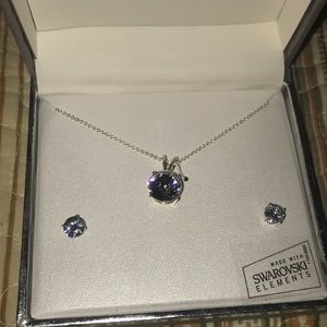Swarovski necklace and earrings